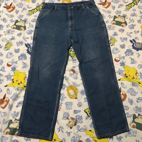 Vintage 90s Carhartt Dungaree Fit Carpenter Jeans 40x34 - Picture 1 of 4